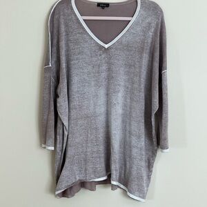 Gray V-Neck Sweater